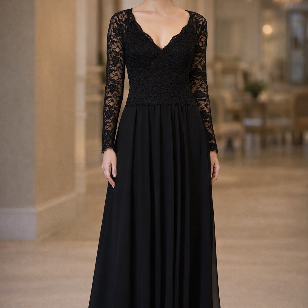 Chic Black Lace Wide Leg Jumpsuit